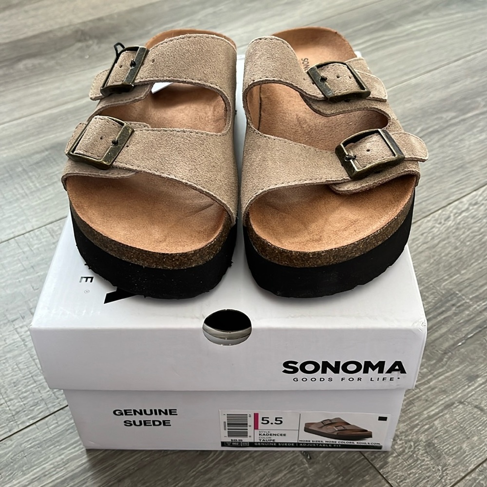 Womens slip on sandals